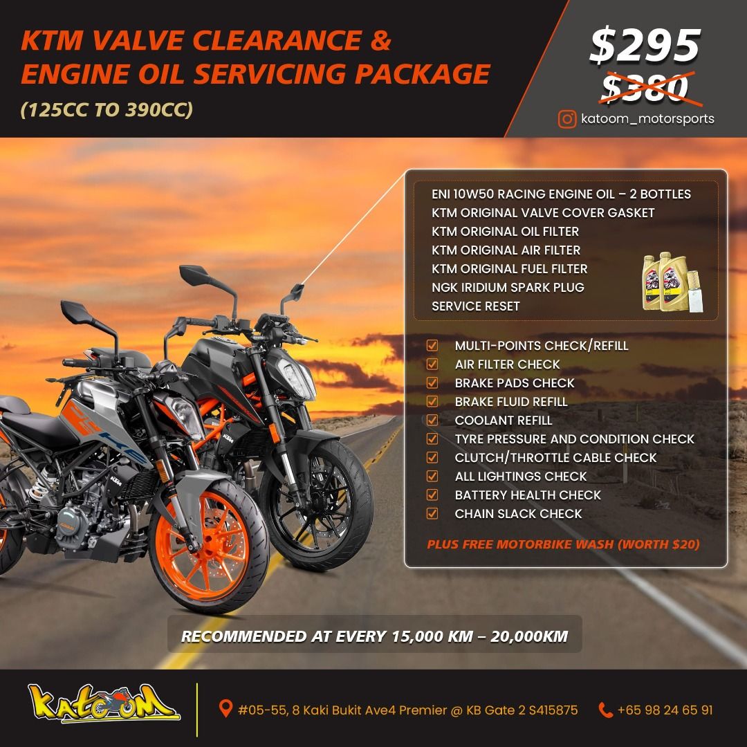Ktm duke 125 best sale engine oil price