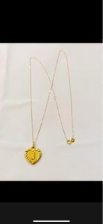 Lightweight Necklace 18” Tauco Chain with Heart Pendant J