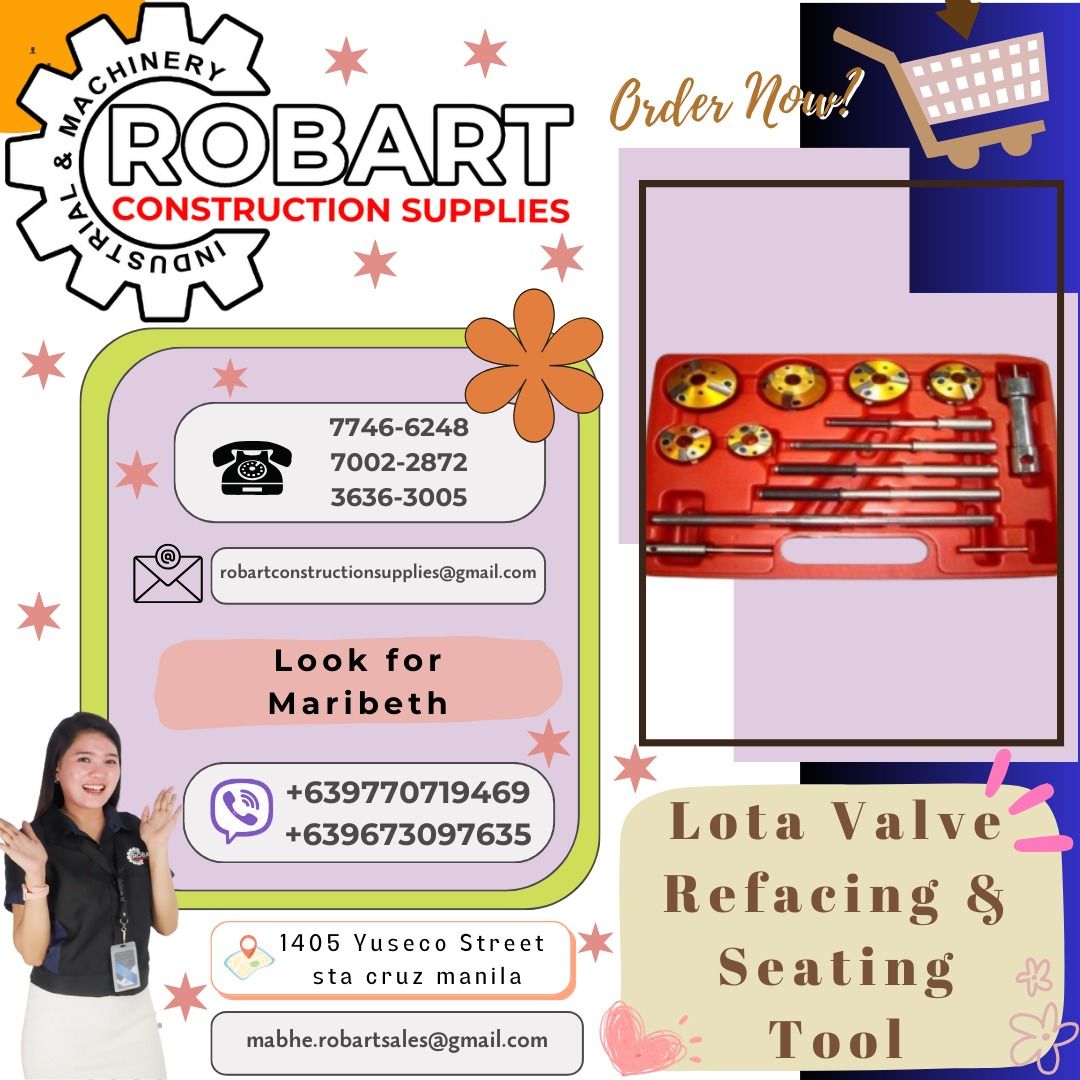 Lota Valve Refacing & Seating Tool (Category: Construction Tools & Equipment) located in Manila. Submitted by mabherobart (Listing ID 1271114787, Image 1). Description: Lota Valve Refacing & Seating Tool Brand: Löta Product Code: 058-6257 𝓢𝓔𝓝𝓓 𝓤𝓢 𝓜𝓔𝓢𝓢𝓐𝓖𝓔 𝓕𝓞𝓡 𝓘𝓝𝓠𝓤𝓘𝓡𝓘𝓔𝓢 ‼️ ‼️ 𝓛𝓞𝓞𝓚 𝓕𝓞𝓡 𝓜𝓐𝓡𝓘𝓑𝓔𝓣𝓗 𝓥𝓑𝓡 : 0 9 6 7 3 0 9 7 6 3 5/ 0 9 7 7 0 7 1 9 4 6 9 8-6 3 6 3 0 0 5 / 7 7 4 6 -6 2 4 8 / 7 0 0 2-2 8 7 2 𝓖𝓜𝓐𝓘𝓛