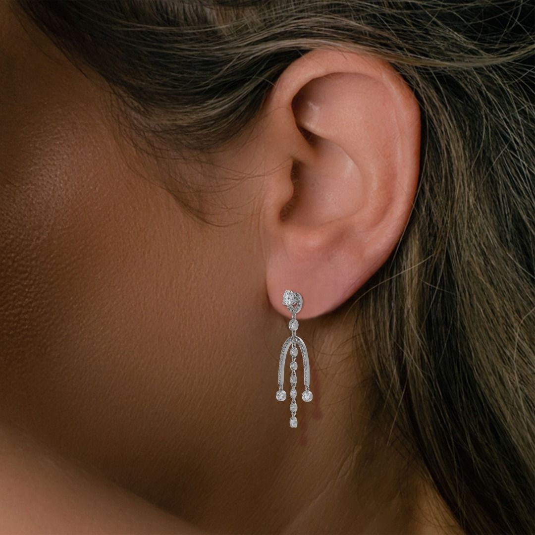 Dangling earrings white gold online