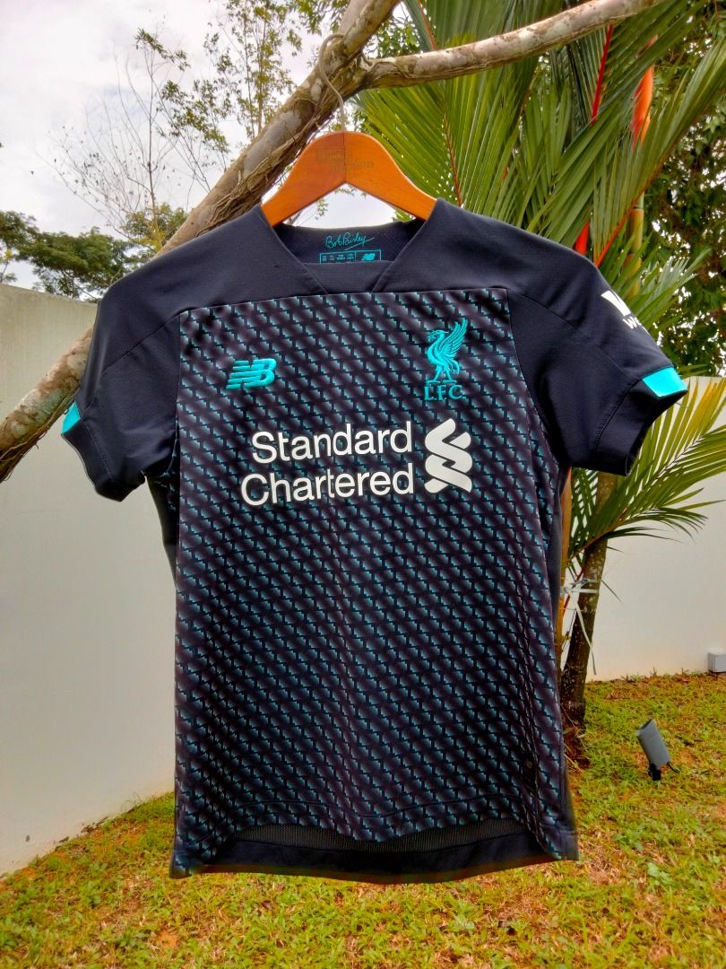 M SALAH LIVERPOOL FC NEW BALANCE SOCCER FOOTBALL JERSEY SZ YOUTH LARGE LB