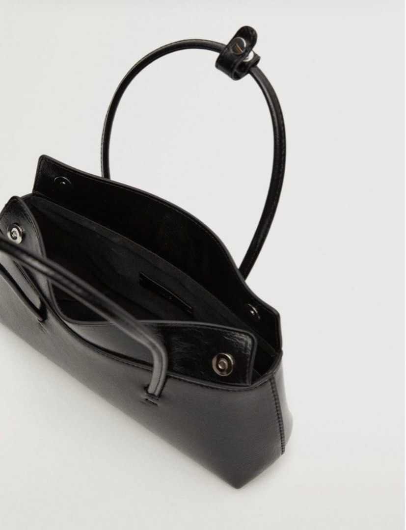 Mango double sales handle baguette bag