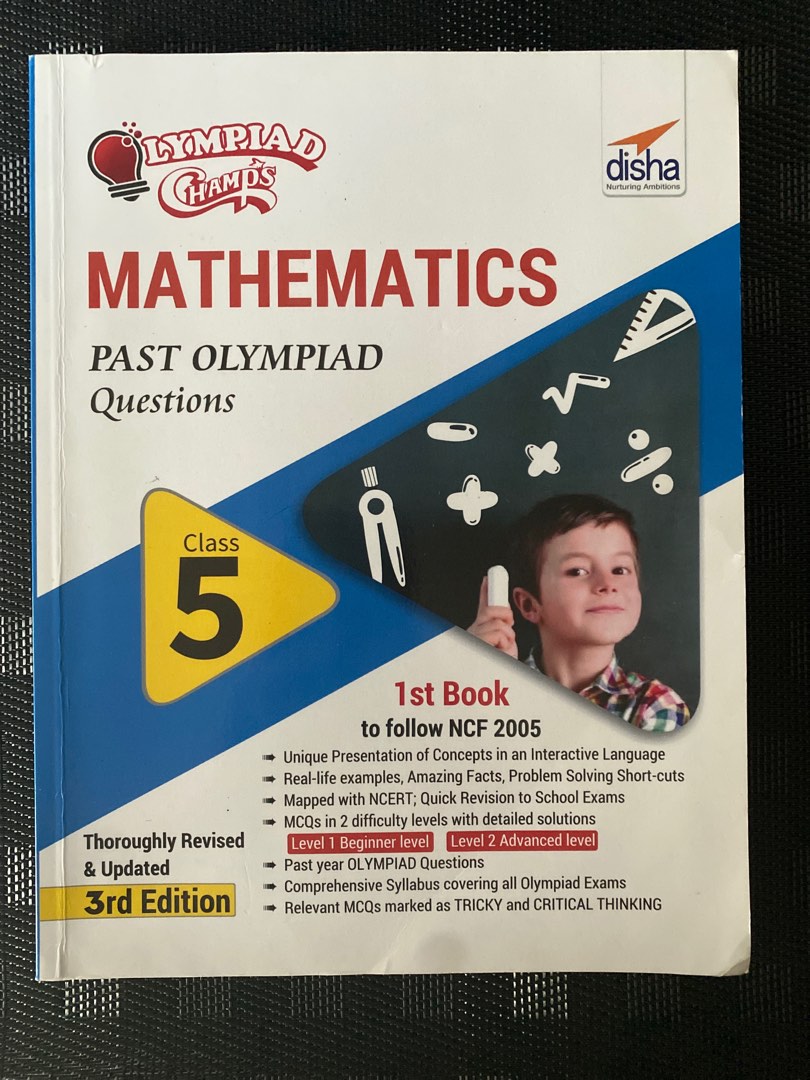 Maths Olympiad class 5 past questions (disha), Hobbies & Toys, Books
