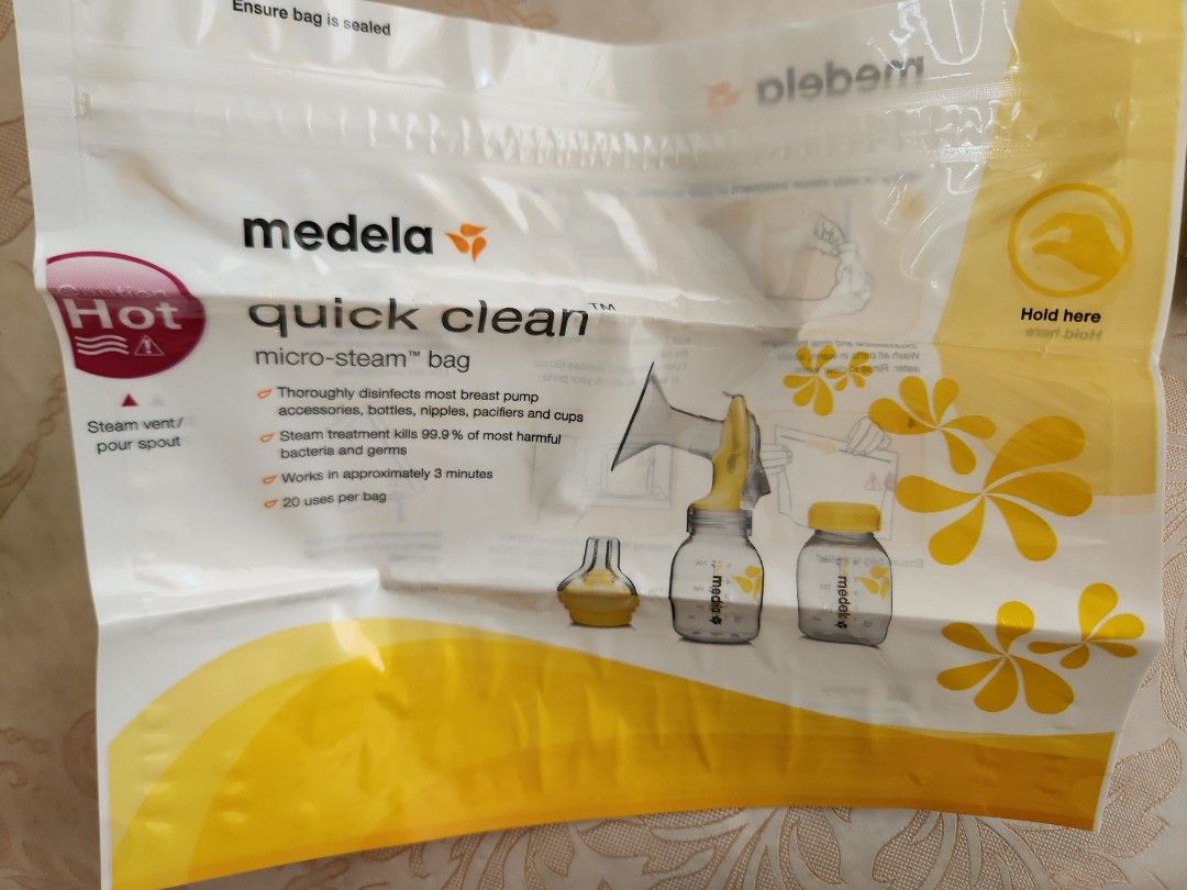 Medela Quick Clean Micro Steam bag Quick Clean Wipes Babies