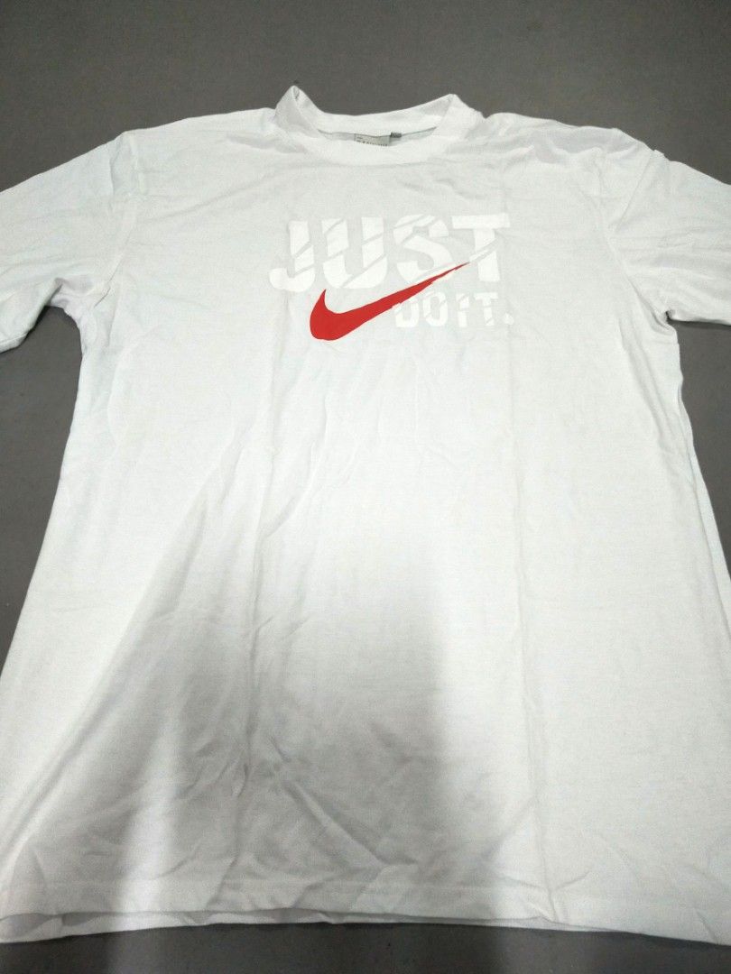 Men s White Tee Just Do It Men s Fashion Tops Sets Tshirts