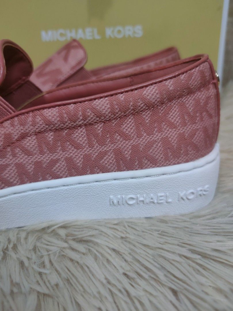 Michael kors keaton discount slip on red
