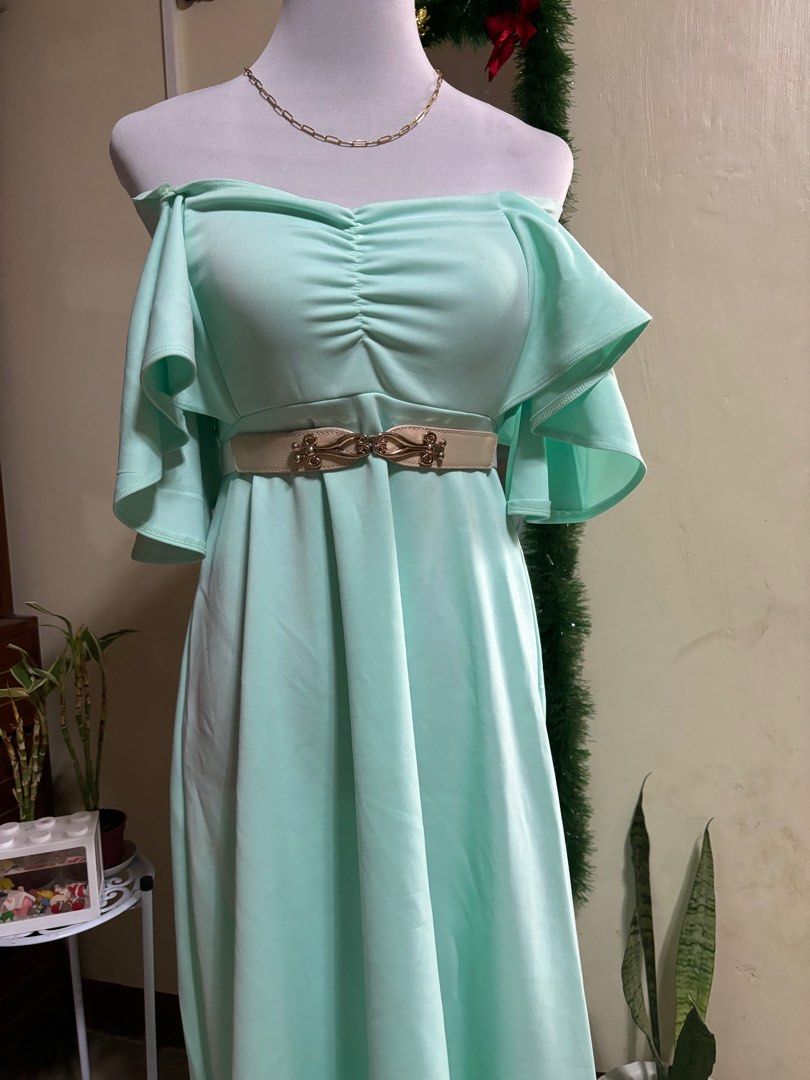 slim fit dress slacks Amy Swiss Dot Sage Dress main image 0