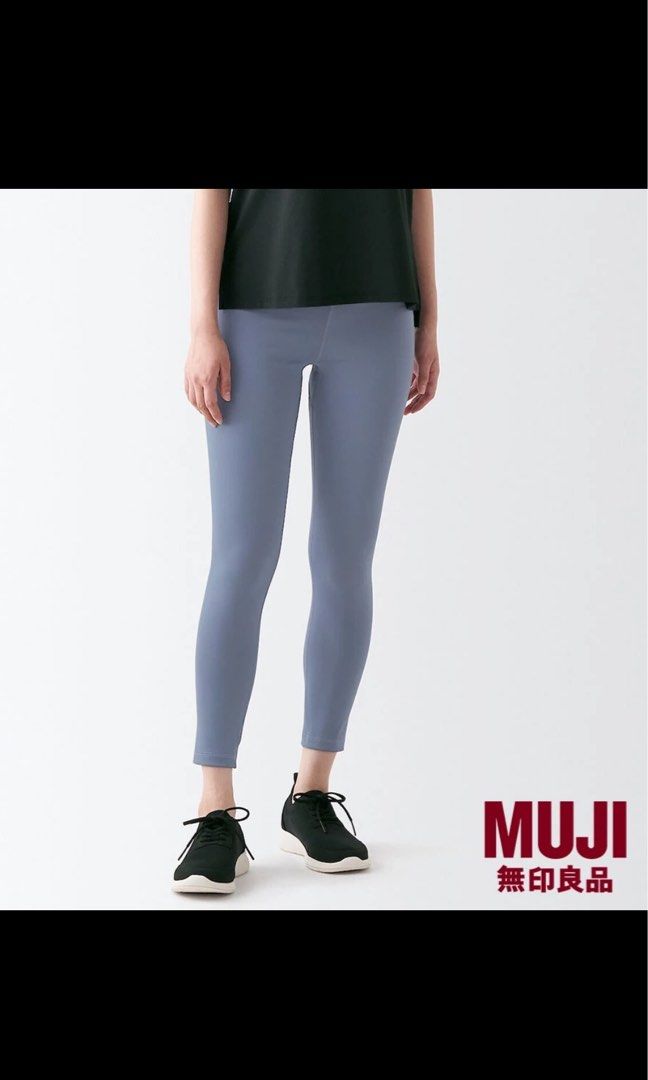 Muji UV quick dry legging smoky blue Women s Fashion Bottoms Jeans Leggings on Carousell