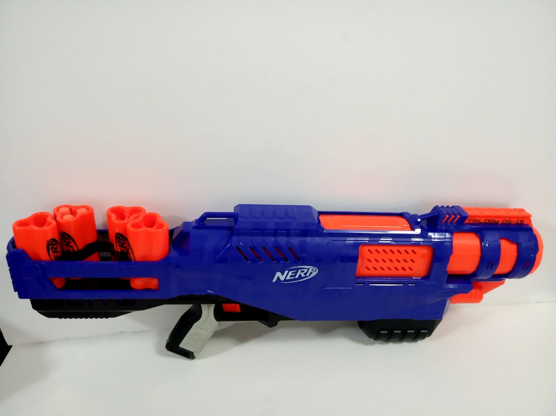 Pistolas Mega Nerf Balas Incluídas Azul, Brinquedo Nerf Usado 49272840