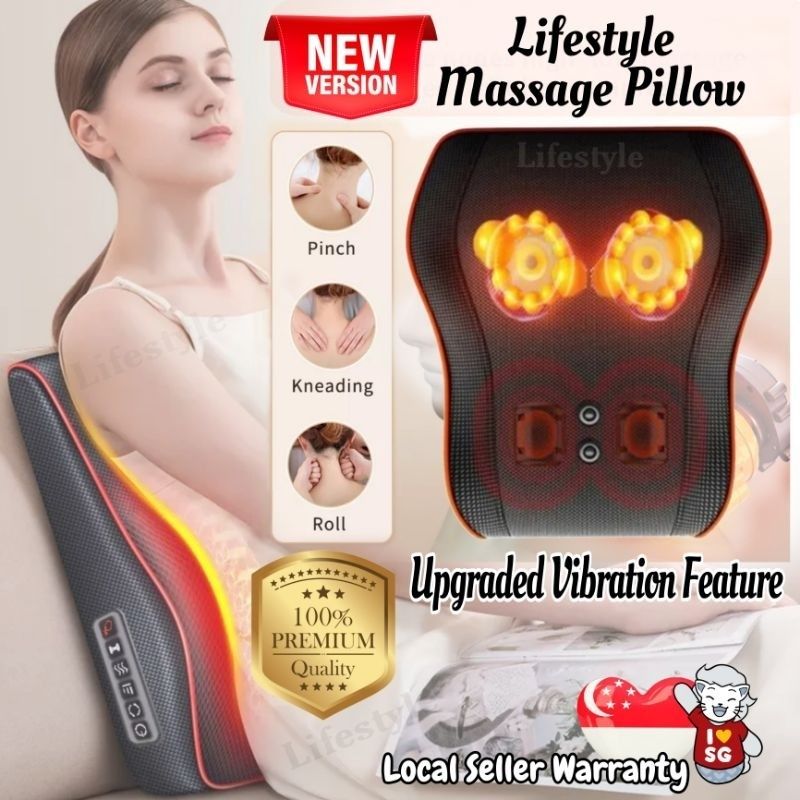 Electric Neck And Back Massager Wireless Neck And Shoulder Kneading Massage  Pillow Cervical Back Muscle Relaxing Massage Shawl