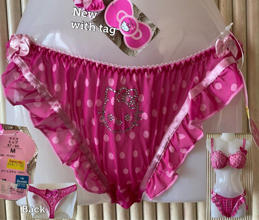 New w/tag Authentic Sanrio Hello Kitty ruffle Panties with crystal