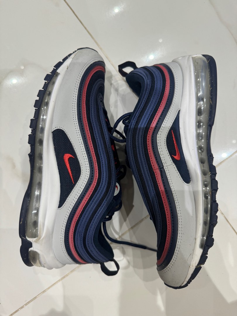 NIKE Air Max 97 Midnight Navy Obsidian Photon Dust Track Red