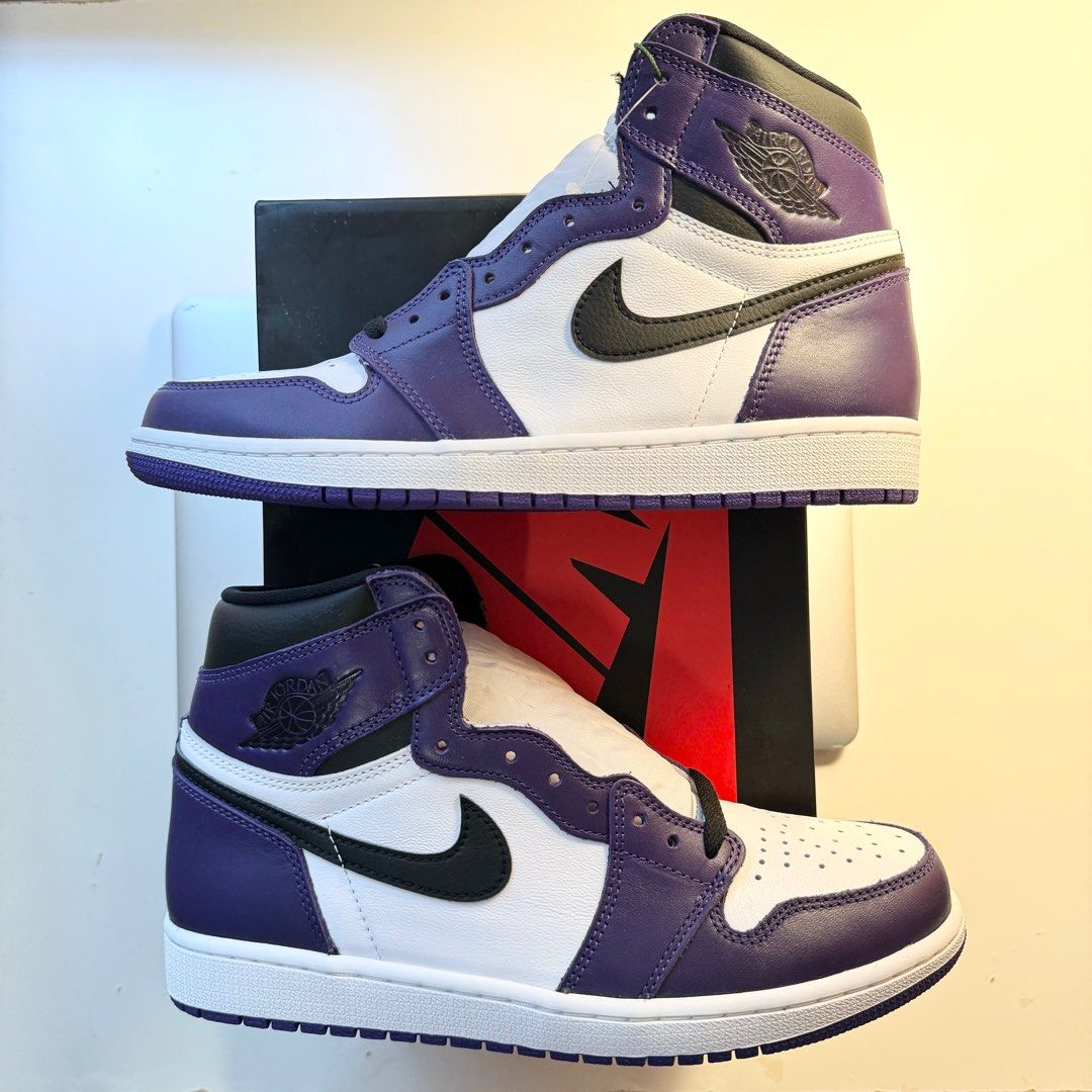 Nike AJ1 Air Jordan 1 Retro High OG Court Purple White US9.5
