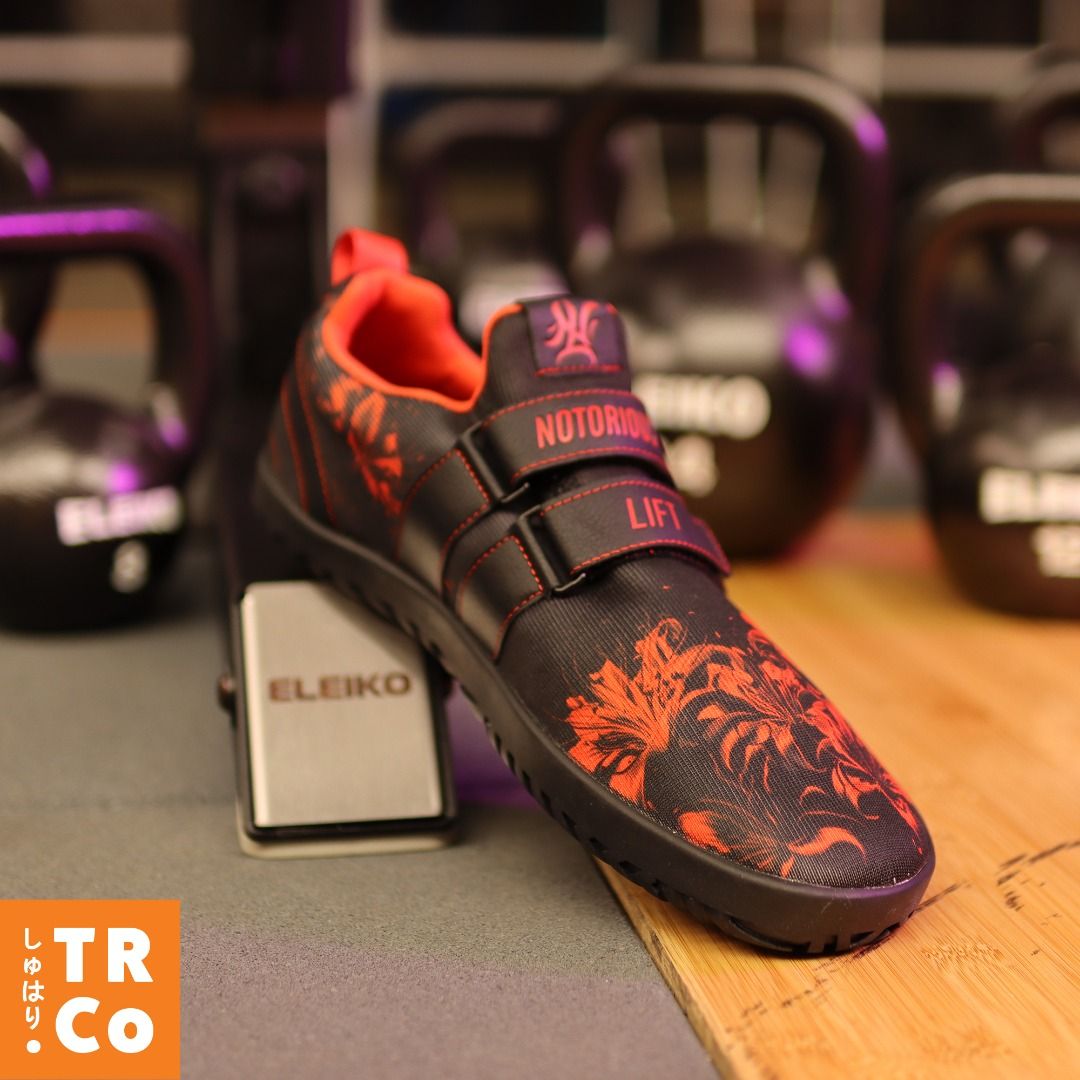 Notorious Lift Sumo Sole Gen 3 Red Spider Lily. No Slip, Dual Strap Shoes for Sumo Deadlifts