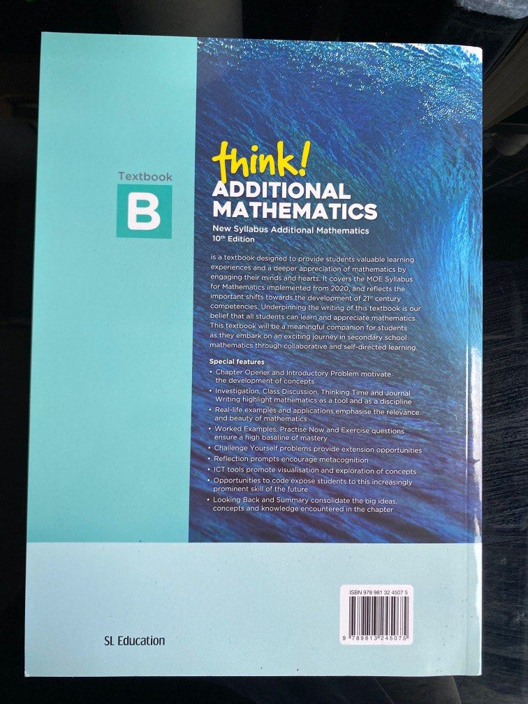 O Level A-Math Textbook 2024: Think!MATHEMATICS B 10th Edition, Hobbies ...