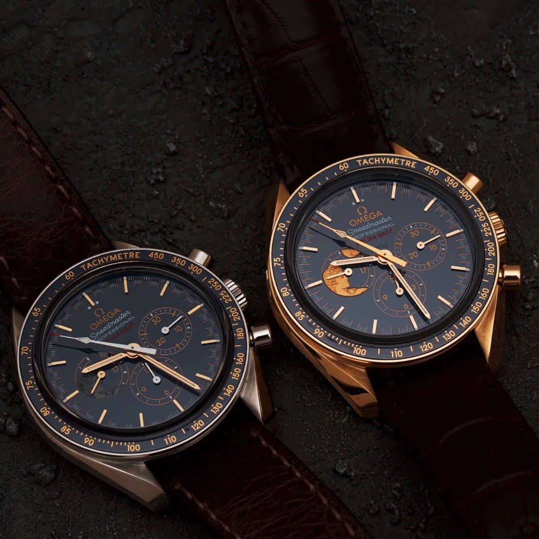 Omega Speedmaster Apollo 17 45th Anniversary Tribute to Gene Cernan Limited Ed Set of 2 YG and SS Luxury Watches on Carousell