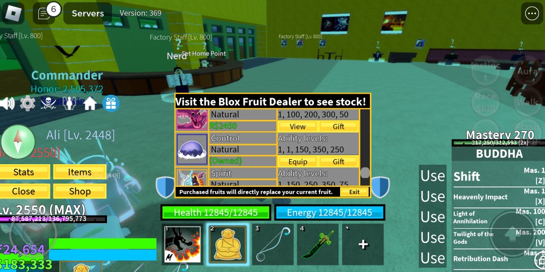 BLOX FRUIT ACCOUNT, maxlvl perm buddha dragon quake bliz and ice has most  items. EUR 31,83 - PicClick FR