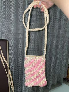 pink boho beach bag