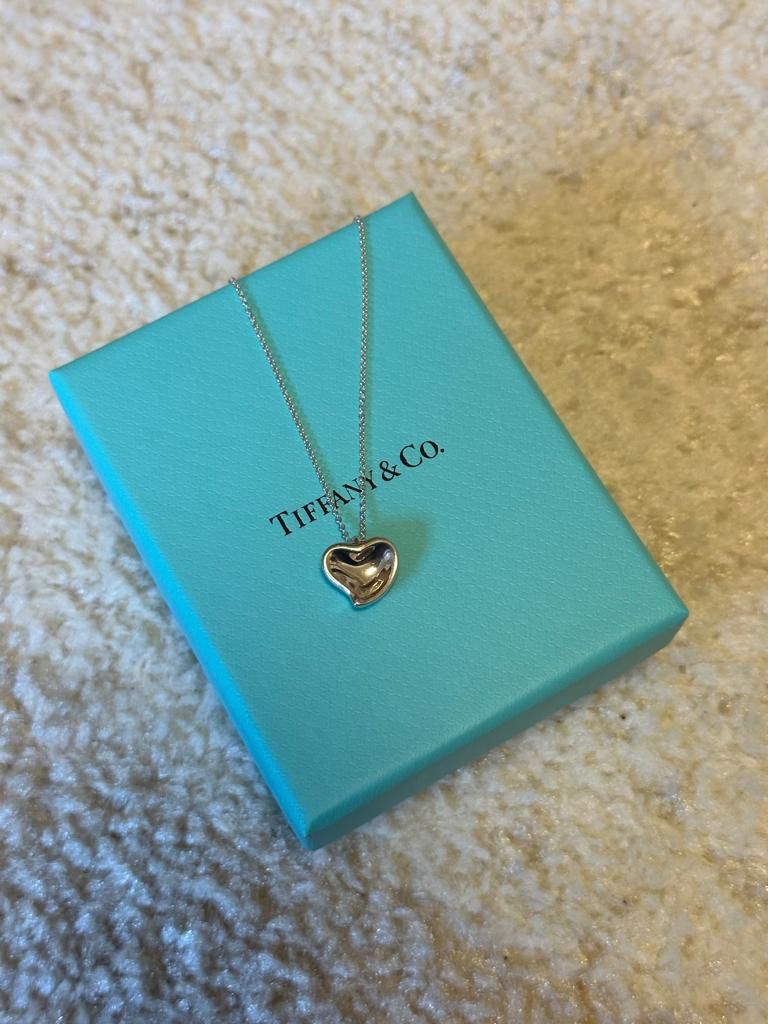 Tiffany solid cheap heart necklace