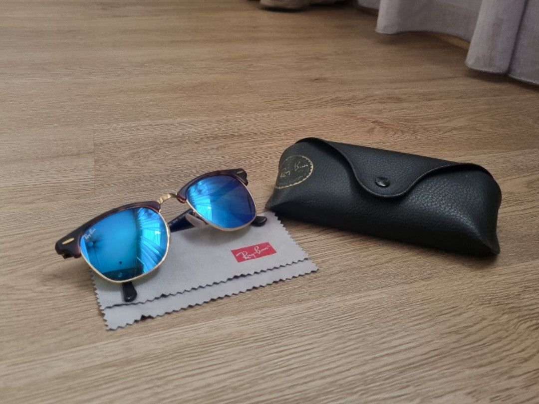 Ray ban clubmaster blue flash top