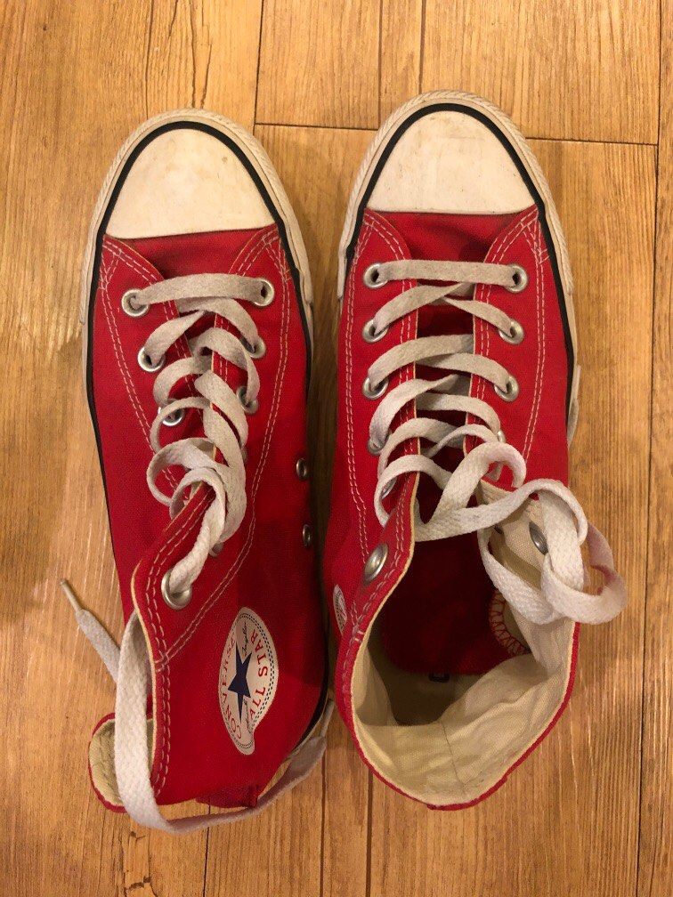 Red sale converse sneakers