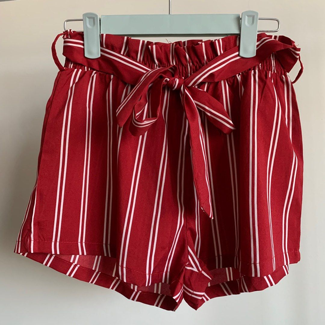 red striped shorts Women s Fashion Bottoms Shorts on Carousell