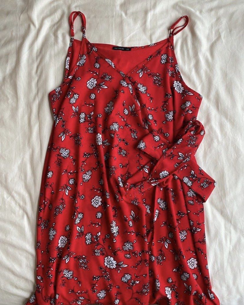 red summer floral dress Women s Fashion Dresses Sets Dresses