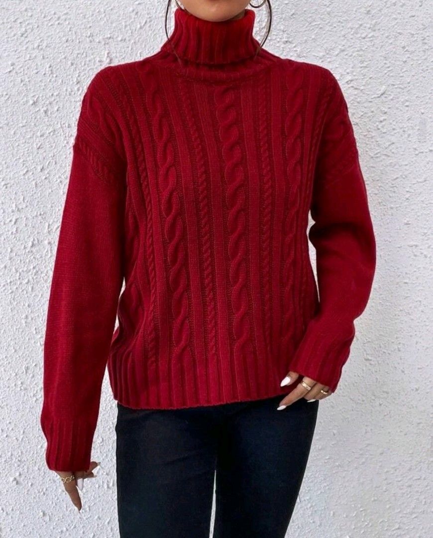 Red new arrivals knit turtleneck
