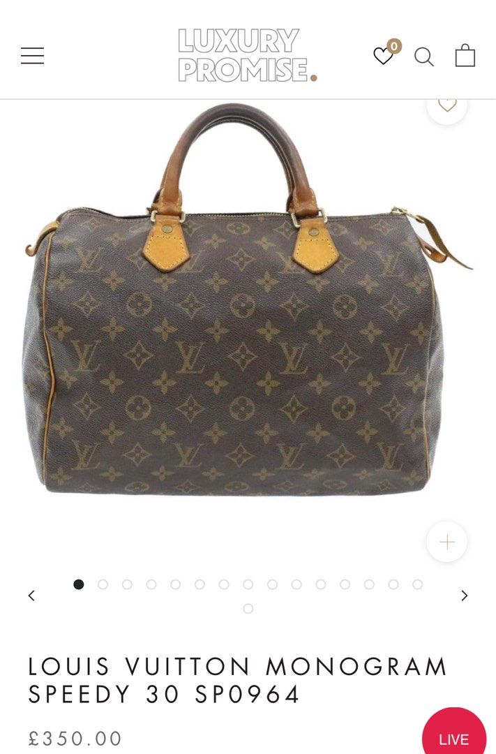 Speedy 35 Sp0964 Monogram Handbag Lv Sp0964 Reprice Speedy LV Mono