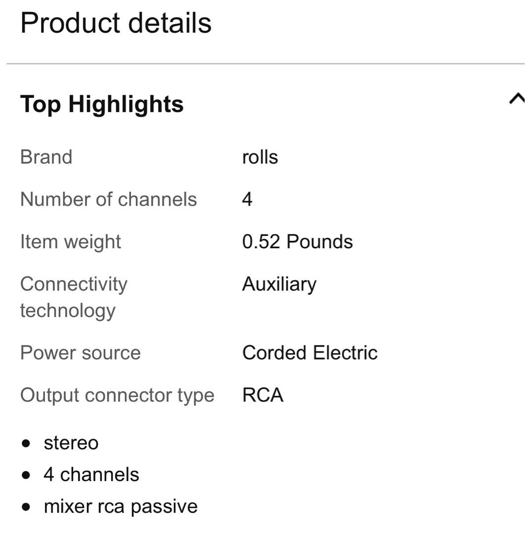 Rolls MX42 Stereo Line Mixer, Audio, Other Audio Equipment on Carousell