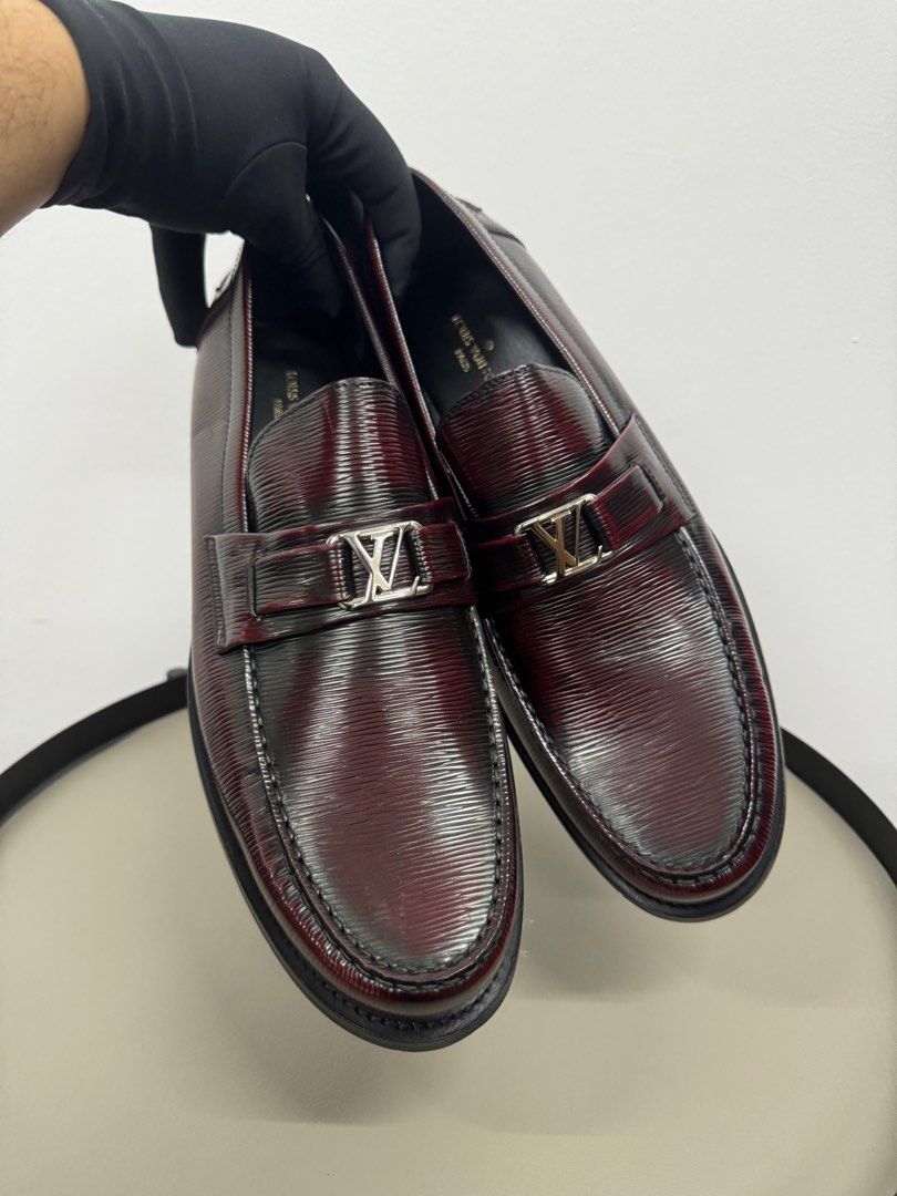 Red lv loafers sales