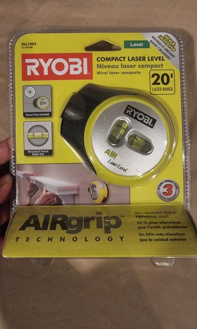 Ryobi Air Grip Compact Laser Level, Commercial & Industrial