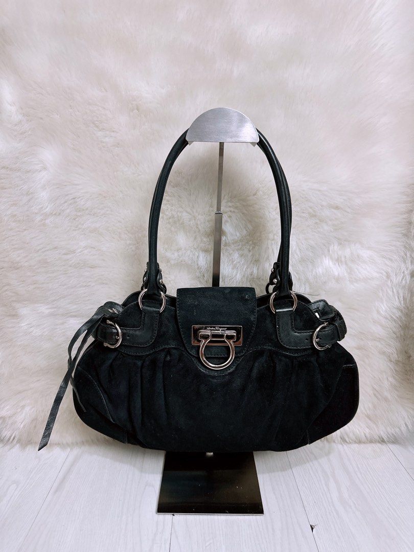 Salvatore ferragamo suede discount bag