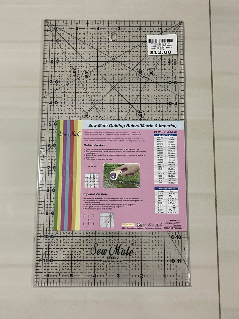Sewing rulers, Hobbies & Toys, Stationery & Craft, Craft Supplies