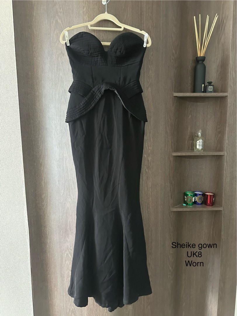 sheike black peplum dress Gown, Women's Fashion, Dresses & Sets, Evening dresses & gowns on Carousell Knitted dress Color:Light Green women dresses 2026 Mac Duggal Black Puff Do not dry clean