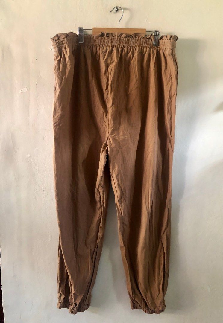 Cotton linen jogger pants sales