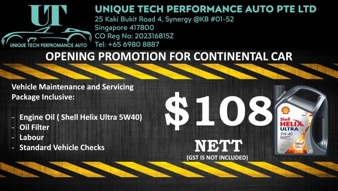 Shell Helix Ultra Maintenance and Servicing for Continental Car