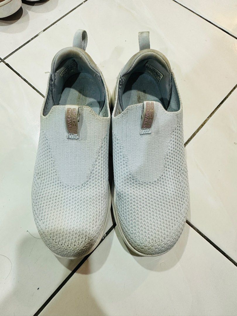Skechers ultra go womens silver on sale