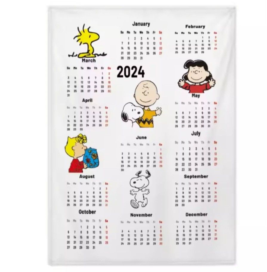 Snoopy 2024 Calendar Gift, Hobbies & Toys, Stationery & Craft, Art