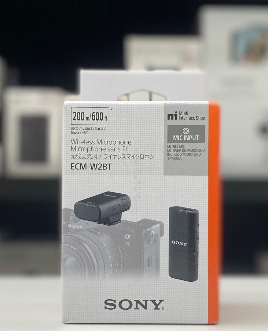 Sony ECM-W2BT Camera-Mount Digital Bluetooth Wireless Microphone ...