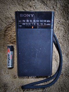 Sony Portable AM/FM Radio with Built-in Speaker and Antenna