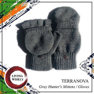 Terranova Gray Hunter's Mittens Gloves (One Size)