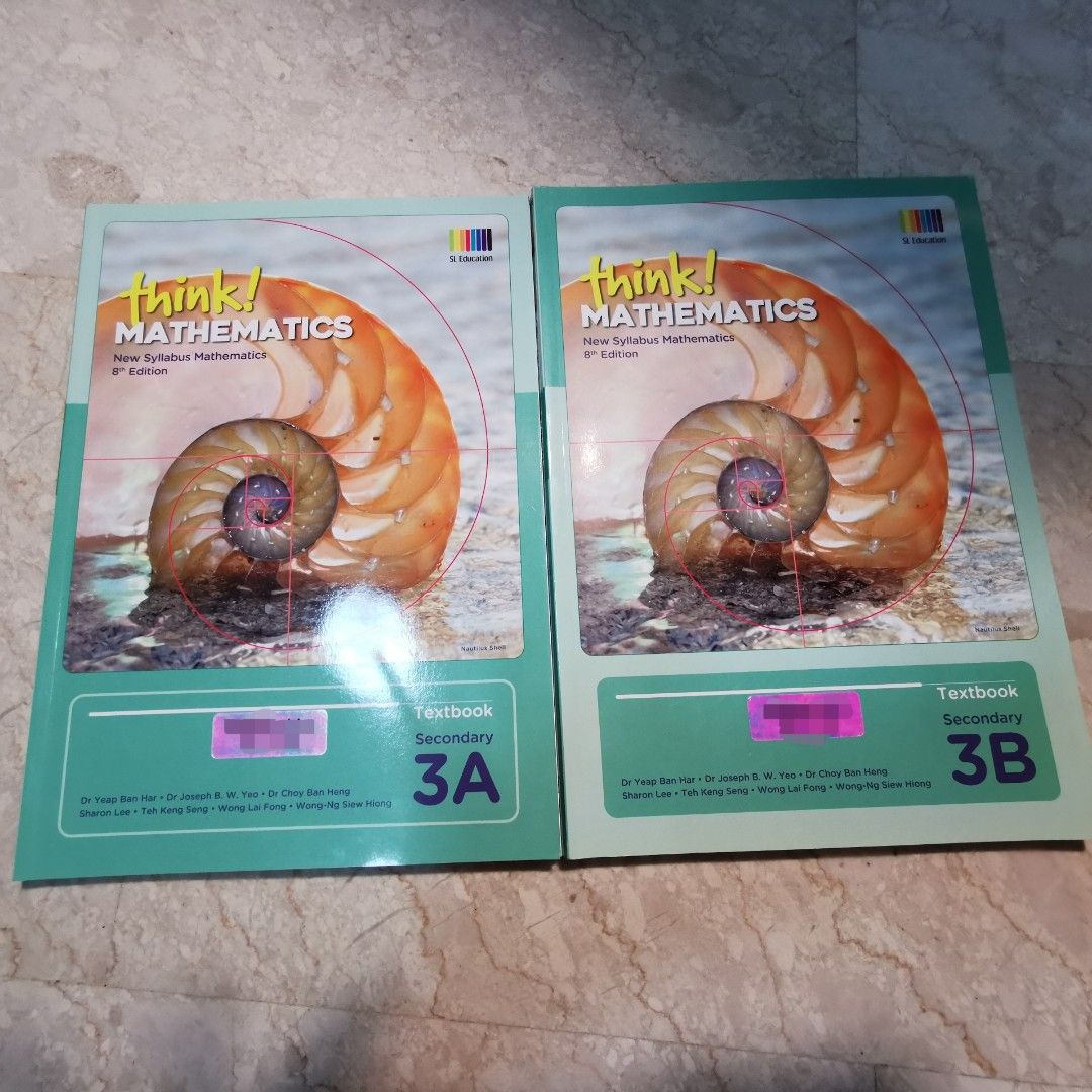 Think! Mathematics Emath Textbook 3A and 3B Sec 4 o levels, Hobbies ...