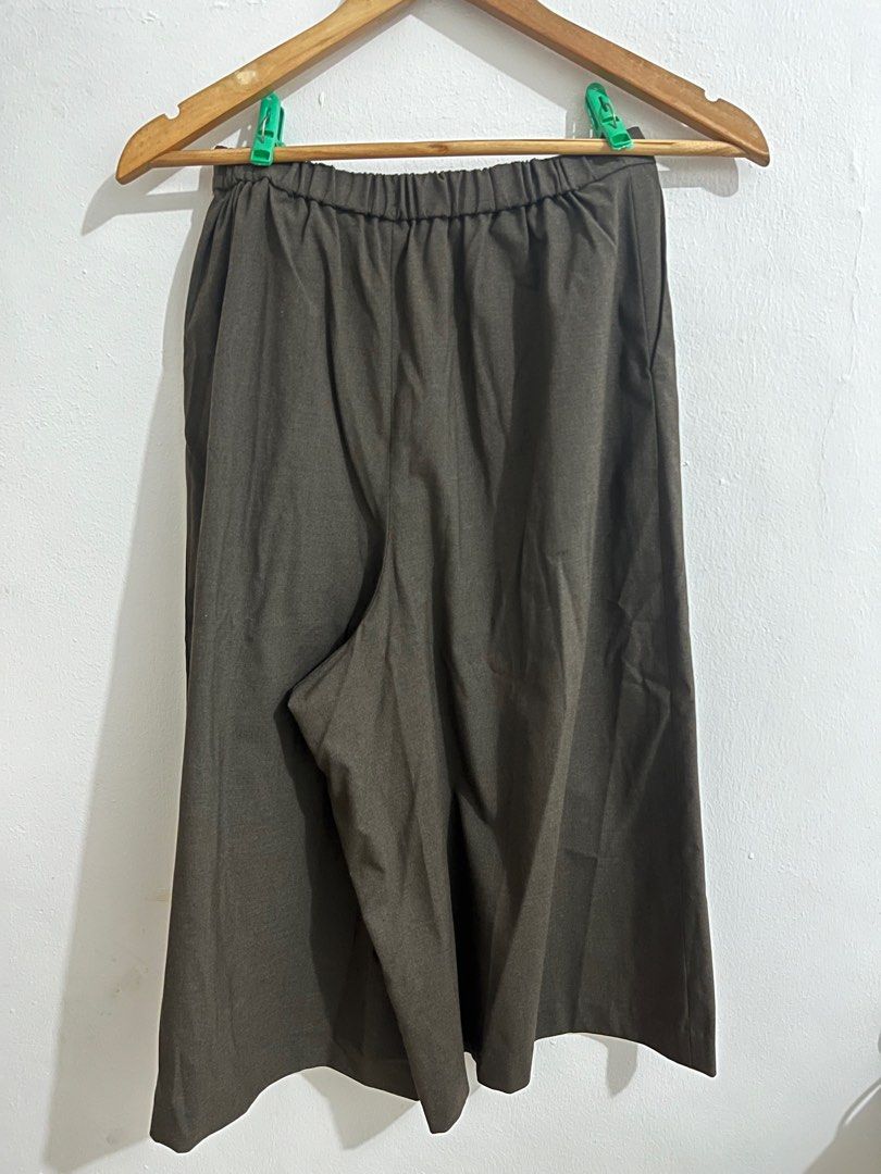 Wrap-skirt style wide pants