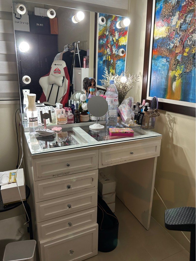 Vanity mirror & table from vanity manila, Furniture & Home Living ...