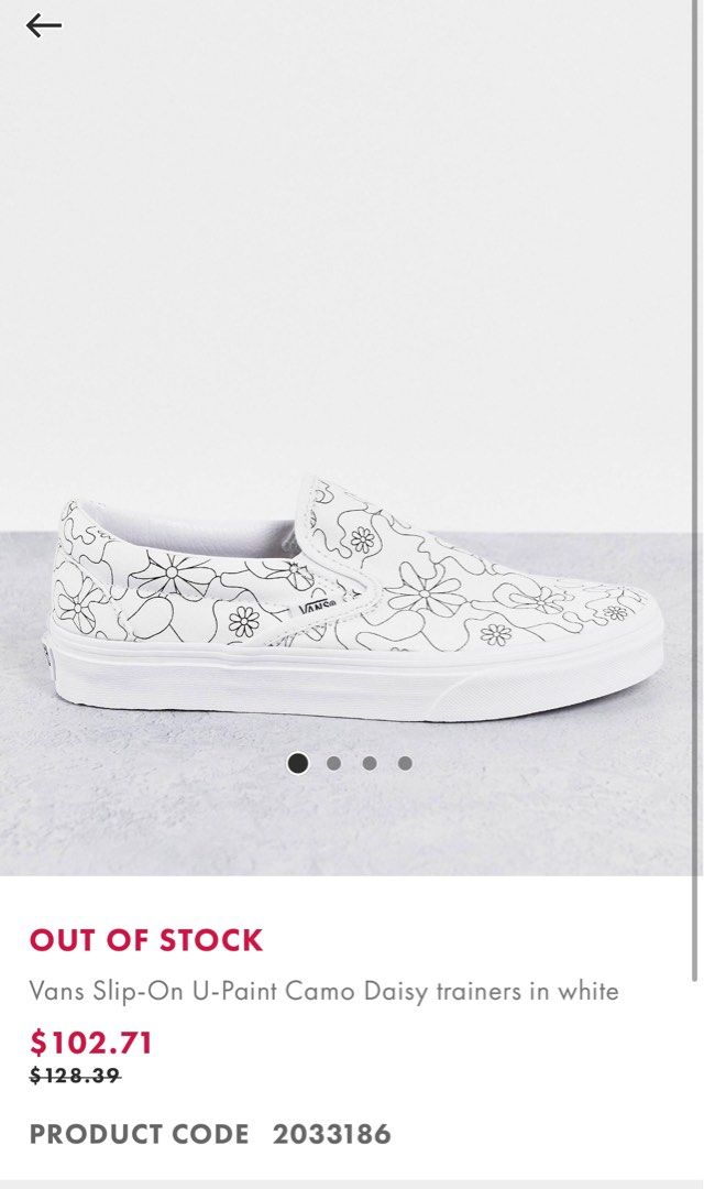 Daisy slip on vans top