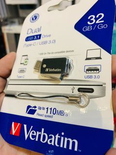 ✅Verbatim 32GB OTG Swivel Type-C/USB-A USB 3.1 64905