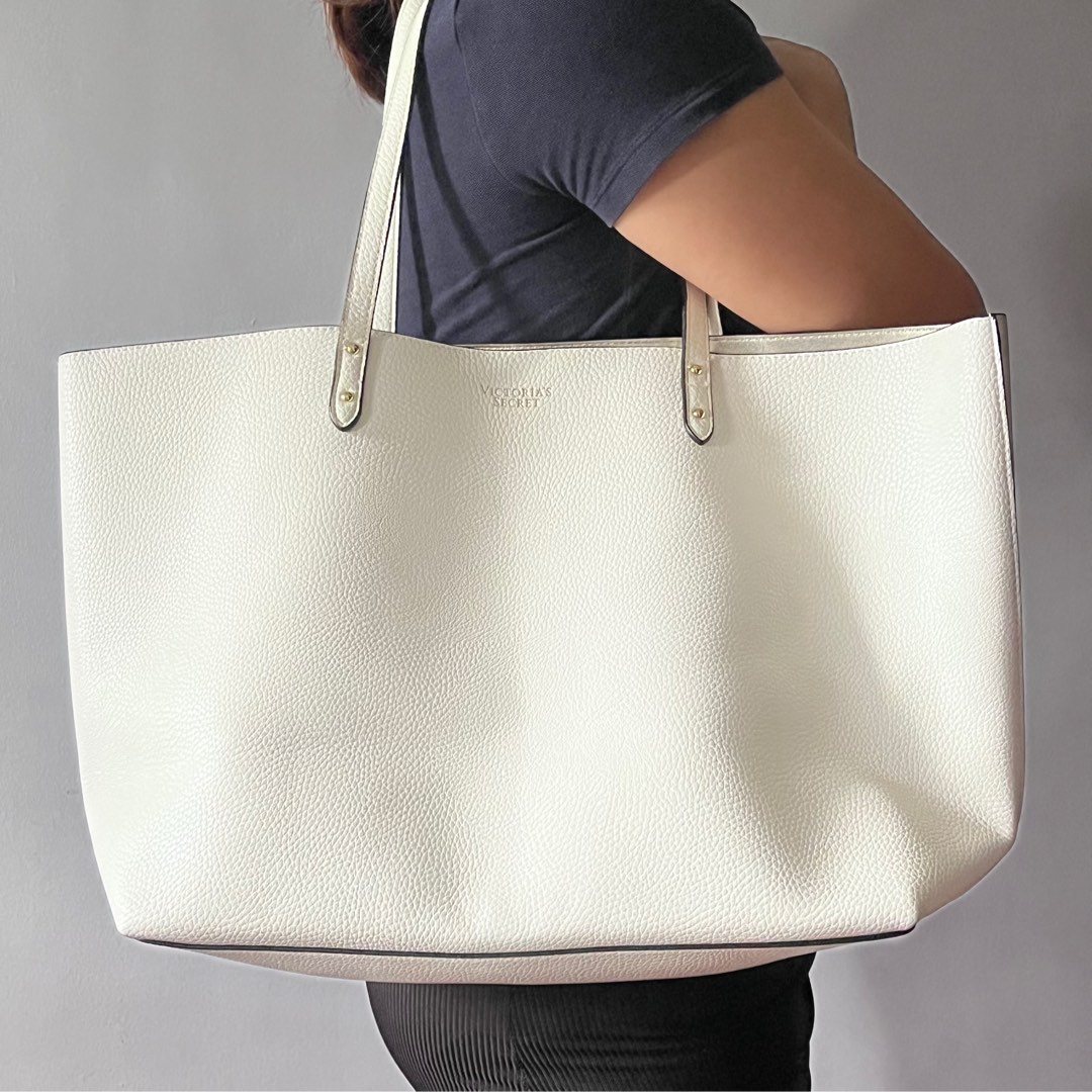 Victoria s Secret White Tote Bag Women s Fashion Bags Wallets Tote Bags on Carousell