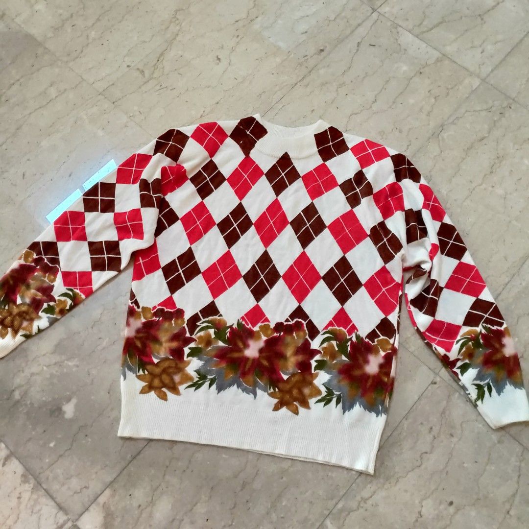 Christmas cheap argyle sweater