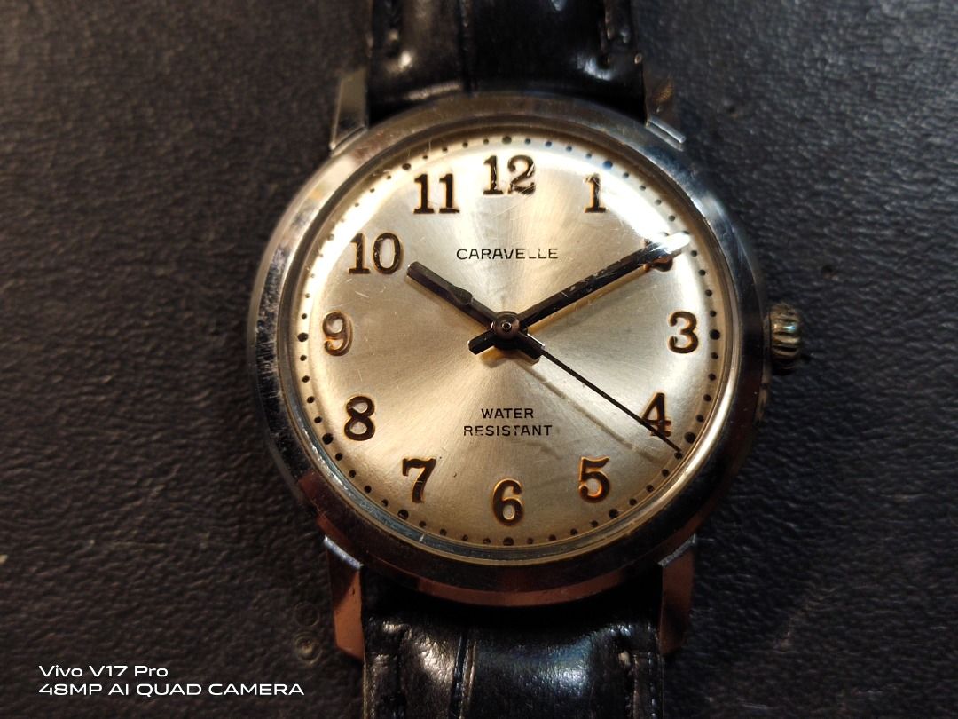 Vtg Caravelle by Bulova Mechanical Hand Winding Watch Men s